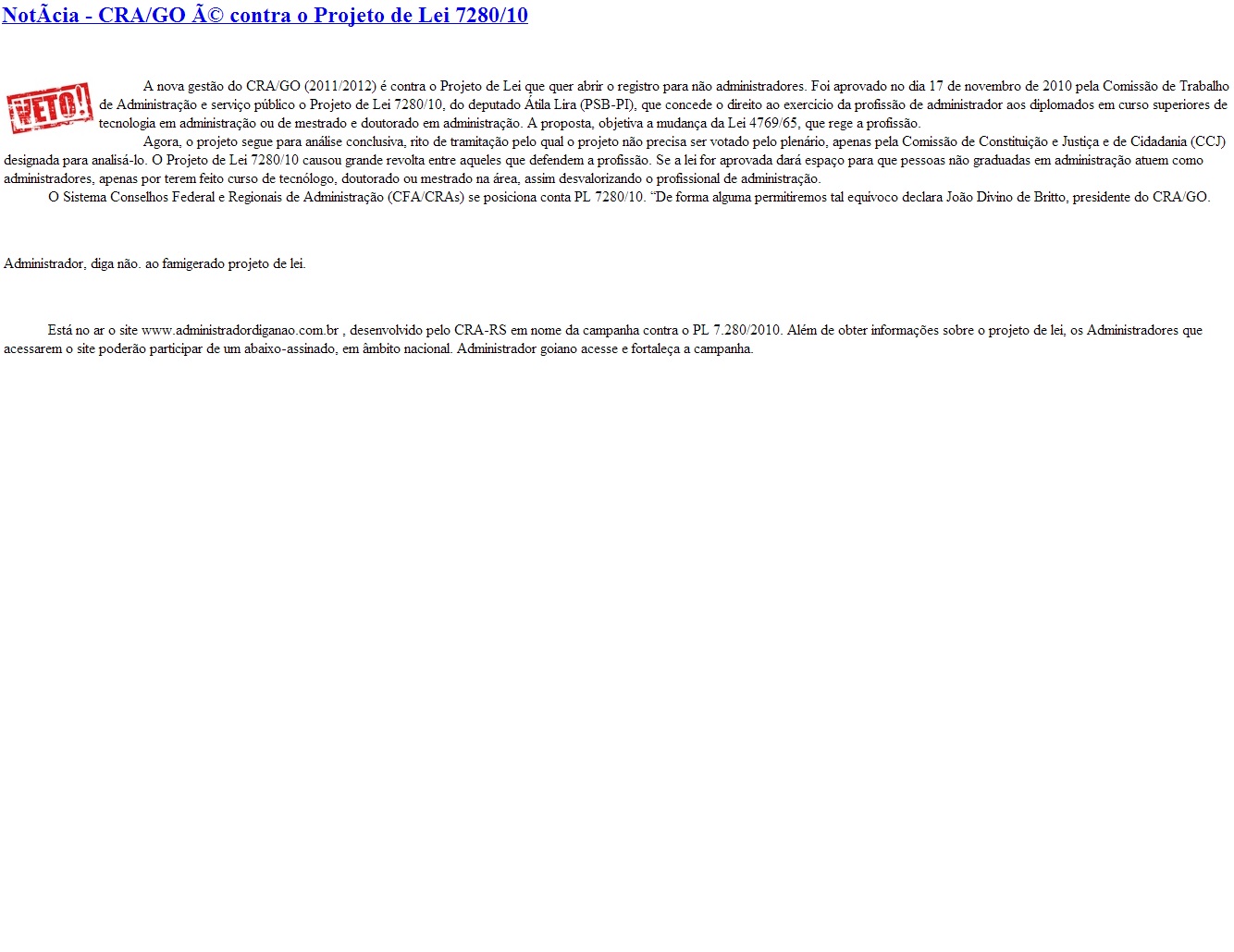 Projeto de Lei 7280-10